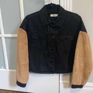 *SALE ALL CLOTHING $10* Denim and Teddy Moto Jacket, Small